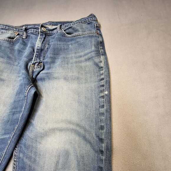 Levis 541 Jeans Mens 36x30 Blue Straight Leg Denim Distressed Stretch - Picture 7 of 12